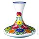 DECANTATORE FIORACCIO POLICROMO Castelli Keramik Dekanter Weindekanter Wasserdekanter handgemacht authentisch Abruzzen Made in Italy
