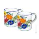 TAZZE MUG FIORACCIO Set 2 Tassen Frühstückstassen Keramiktassen Castelli Keramik handgemacht authentisch Abruzzen Made in Italy