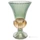 ADA handbemalte Vase, authentisch, modern, dekorativ aus hochwertigem Glas.-Grün