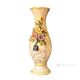 DILETTO Italienische Keramik Vase handgemacht 24k Goldfarbe Blumen Barockstil handbemalt