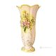 GIULEBBE Italienische Keramik Vase handgemacht 24k Goldfarbe Blumen Barockstil handbemalt