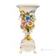 MANSZETO Italienische Keramik Vase handgemacht 24k Goldfarbe Blumen Barockstil handbemalt