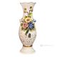 SOAVE Italienische Keramik Vase handgemacht 24k Goldfarbe Blumen Barockstil handbemalt