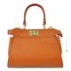JOLIE Damen Handtasche und Umhängetasche aus echtem handgefertigtem Leder Orange