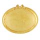 VASSOIETTO OVALE CON FIOCCO Holztablett Oval Tablett Blattgold Holz Handarbeit Made in Italy