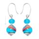 AURORA Murano Glas Ohrringe Damen Luxus Schmuck Muranoglas Silver 925 exklusiv Venedig Stil