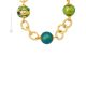 FIORATO Muranoglas Schmuck Kette Damen mundgeblasene Glasperlen 24k Goldblatt Perlenkette modern