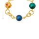 FIORATO Muranoglas Kette Damen mundgeblasene Glasperlen Modeschmuck 24k Goldblatt Perlenkette