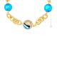FUNNY Murano Glas Kette Damen mundgeblasene Glasperlen hochwertig 24k Goldblatt Perlenkette