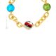 FUNNY Murano Glas Schmuck Kette Damen mundgeblasene Glasperlen modern 24k Goldblatt Perlenkette