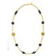 MERLETTO Muranoglas Schmuck Kette Damen mundgeblasene Glasperlen 24k Goldblatt Perlenkette
