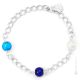 DENISE 4 Murano Glas Armband Damen Luxus Schmuck 925 Silberblatt modern hochwertig Modeschmuck