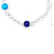 DENISE Murano Glas Schmuck Kette Damen mundgeblasene Glasperlen 925 Silberblatt Perlenkette