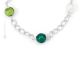 DENISE Muranoglas Kette Damen mundgeblasene Glasperlen Modeschmuck 925 Silberblatt Venedig Stil