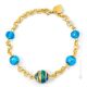 FASCIA ORO 4 Murano Glas Armband Damen Luxus Schmuck 24k Goldblatt mundgeblasene Glasperlen