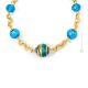ORO Murano Glas Kette Damen mundgeblasene Glasperlen Kunsthandwerk 24k Goldblatt Venedig Stil