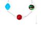 AURORA Murano Glas Schmuck Kette Damen mundgeblasene Glasperlen 925 Silberblatt Venedig Stil  