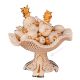 KORB MIT FRUCHT Exklusives Ornament aus Keramik Barockstil mit 24k Goldfarbe Swarovski-Kristalle