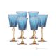 Set mit 6 authentischen handbemalten Stiel-Likörgläsern aus hochwertigem Glas.