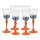 ADAGIO Set mit 6 authentischen, handbemalten Wassergläsern mit Stiel aus hochwertigem Glas.