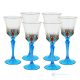 ADAGIO Set mit 6 authentischen, handbemalten Wassergläsern mit Stiel aus hochwertigem Glas.