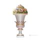 IMPERO Italienische Keramik Vase handgemacht 24k Goldfarbe Blumen Barockstil handbemalt