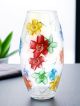BETTY Authentische handbemalte moderne dekorative Vase aus hochwertigem Glas.