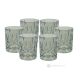 EDLES Set aus 6 authentischen, modernen, handbemalten Wassergläsern aus hochwertigem Glas.