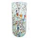 ARLECCHINO 105B Exklusive Vase Murano Glas Deko mundgeblasen 925 Blattsilber Murrine exklusiv