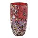 ARLECCHINO 66 Exklusive Vase Murano Glas Deko mundgeblasen 925 Blattsilber elegant Venedig Stil