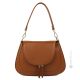 SOPHIA Damen Handtasche und Umhängetasche aus echtem handgefertigtem Leder Cognac