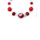 MILLEFIORI Muranoglas Schmuck Kette Damen mundgeblasene Glasperlen Murrine Perlenkette stilvoll