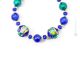 FIORE Muranoglas Kette Damen mundgeblasene Glasperlen Modeschmuck 24k Goldblatt Perlenkette