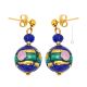 FIORE 8 Murano Glas Ohrringe Damen Luxus Schmuck 24k Goldblatt exklusiv Italienisches Design