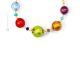 ONDA Muranoglas Kette Damen mundgeblasene Glasperlen Modeschmuck 925 Silberblatt Venedig Stil