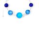ONDA Muranoglas Kette Damen mundgeblasene Glasperlen Modeschmuck 925 Silberblatt Perlenkette