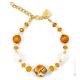 MARMO 5 Murano Glas Armband Damen Luxus Schmuck 24k Goldblatt exklusiv Italienisches Design