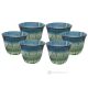 Set mit 6 Espressogläsern, hochwertiges Glas, handbemalt, elegantes, modernes Design.