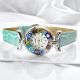 LADY 9 Exklusive Damenuhr Murano Glas Schmuck Lederarmband hochwertig exklusiv Venedig Stil