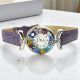 LADY 19 Edle Damenuhr Murano Glas Schmuck Lederarmband Venedig Stil Italienisches Design