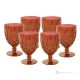 EDLES Set aus 6 authentischen handbemalten Wassergläsern aus hochwertigem Glas.