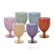 EDLES Set aus 6 authentischen handbemalten Weingläsern aus hochwertigem Glas.