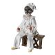 PULCINELLA Capodimonte Porzellan, Karnevalsmaske, prächtige und raffinierte Statuette.