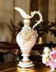SPLENDIDA Italienische Keramik Vase handgemacht 24k Goldfarbe Swarovski-Kristalle Barockstil