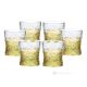 Set mit 6 authentischen, modernen, handbemalten Wassergläsern aus hochwertigem Glas.