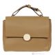 CARRIE Damen Handtasche und Umhängetasche aus echtem handgefertigtem Leder Cognac