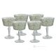 Set mit 6 authentischen handbemalten Champagnergläsern aus Qualitätsglas.
