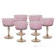 Set mit 6 authentischen handbemalten Champagnergläsern aus Qualitätsglas.