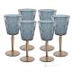Set aus 6 authentischen, handbemalten Wassergläsern mit Stiel aus hochwertigem Glas.