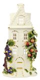 CASETTA Kerzenhalter Keramik Kreationen Exklusives Ornament aus Keramik Barockstil mit 24k Goldfarbe